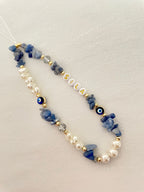 Personalized Healing Crystal Phone Straps/ Evil Eye Phone Charms/pearl Phone Charm/gemstone Phone Charm/phone Lanyard