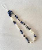 Personalized Healing Crystal Phone Straps/ Evil Eye Phone Charms/pearl Phone Charm/gemstone Phone Charm/phone Lanyard
