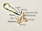 Lucky Cat Phone Strap: Aventurine Gemstone Beaded Wristlet