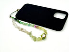 Lucky Cat Phone Strap: Aventurine Gemstone Beaded Wristlet