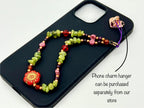 Peridot Phone Chain, August Zodiac Gemstone Strap, Healing Crystal Phone Bracelet, Bead Key Charm, Floral Phone Wristlet, Phone Case String