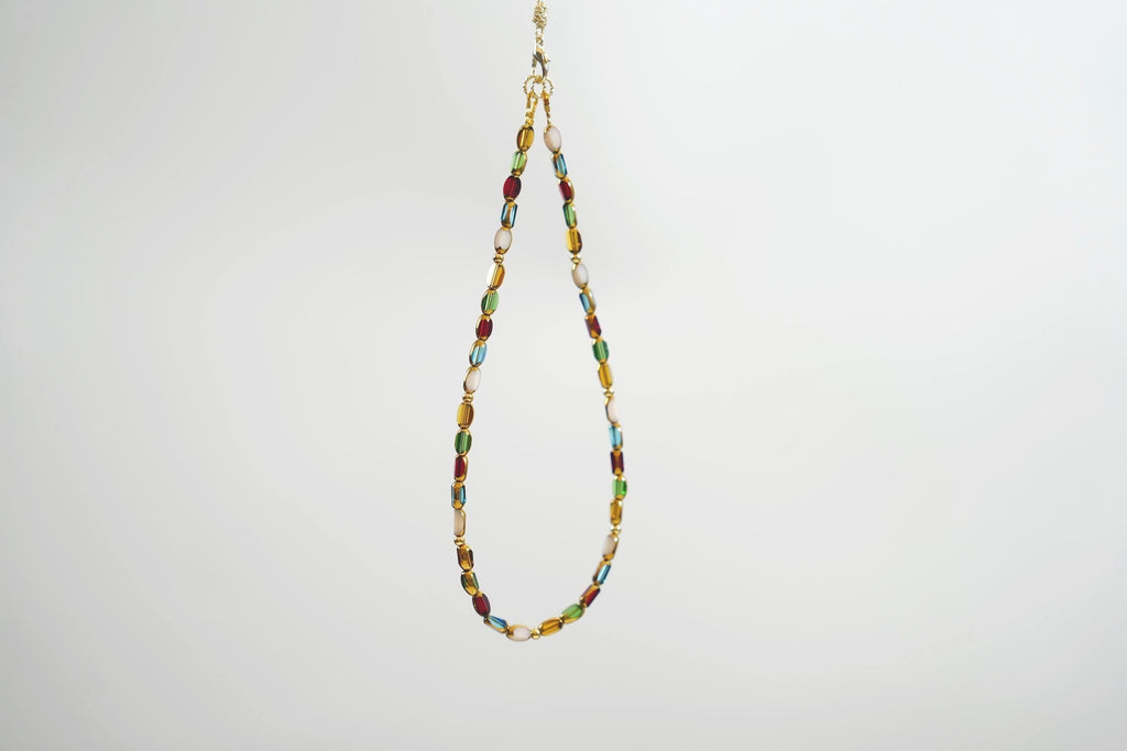 Vintage Rainbow Crystal Beaded Phone Charm Strap