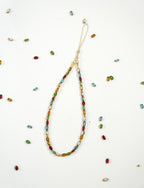 Vintage Rainbow Crystal Beaded Phone Charm Strap