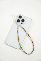 Vintage Rainbow Crystal Beaded Phone Charm Strap