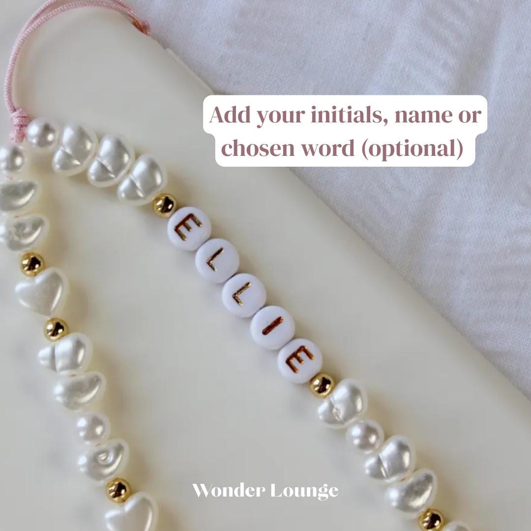 Green Phone Strap - Pearl Phone Strap Bead Phone Strap Crystal Phone Strap Cute Custom Phone Charm Strap Green Wrist Strap Aventurine Charm