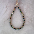Natural Agate Stone Beaded Phone Strap With Insert - Universal Fit