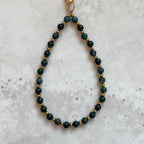 Natural Agate Stone Beaded Phone Strap With Insert - Universal Fit